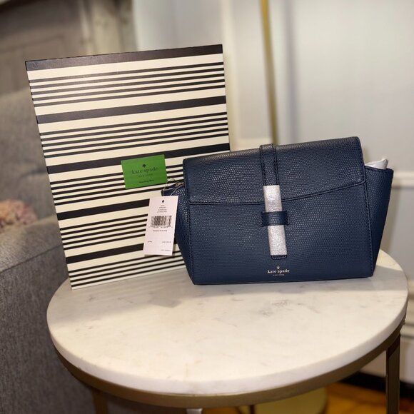 Kate Spade Riverside Street Emmie Blue Crossbody Bag (NWT) and Box - Picture 1 of 12